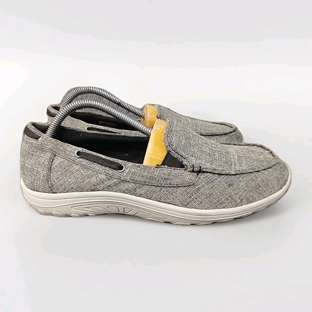Skechers Relaxed Fit Air Cooled Memory Foam Boat Shoes Grey Womens 10 158634